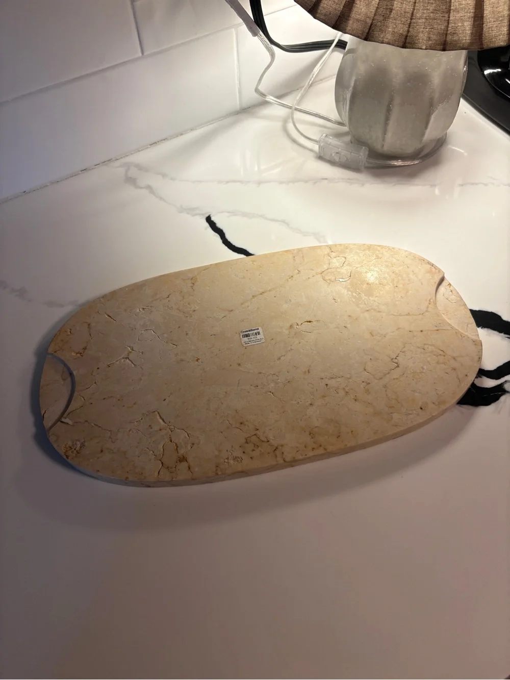 Crate & Barrel Marble Slab Tray
